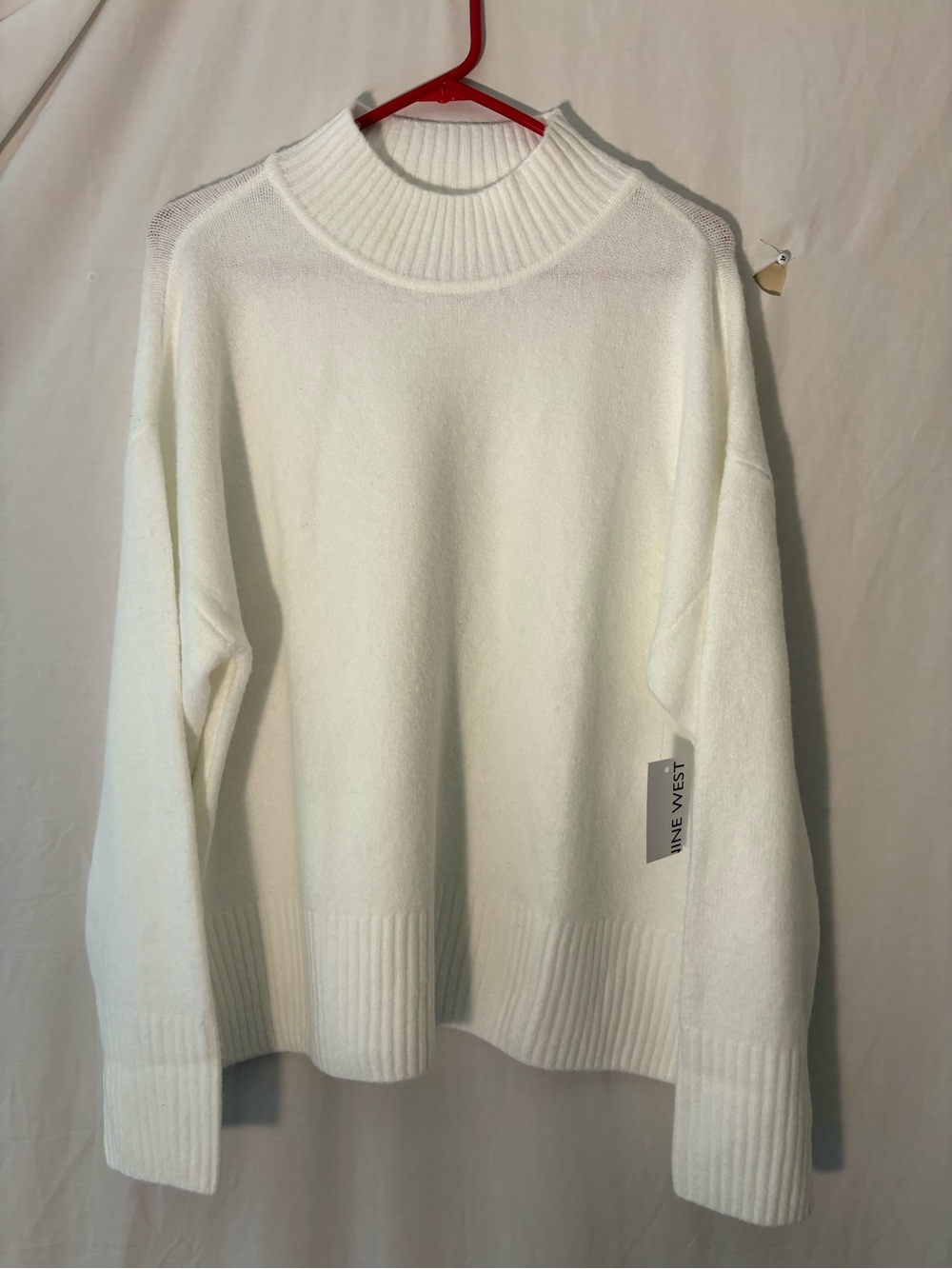 Nine West Soft  Cream Mock Neck Sweater